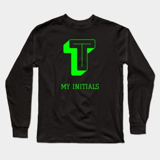 Letter T Initials Unique Name T-Shirt Long Sleeve T-Shirt